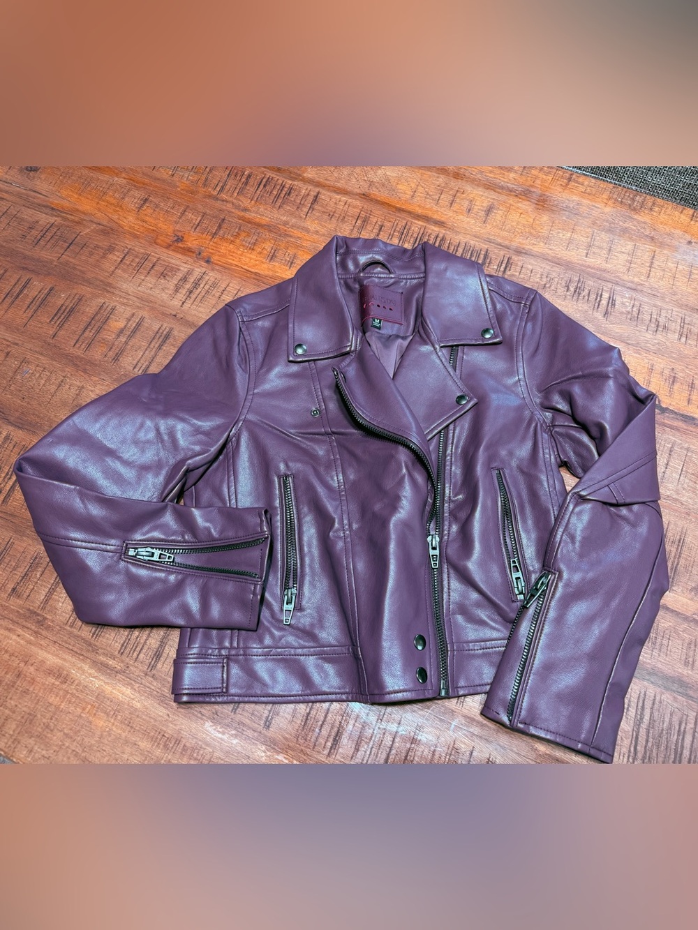 BLANKNYC Burgundy Merlo Moto Jacket